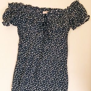 Sundae Muse Off Shoulder Bodycon Floral Dress